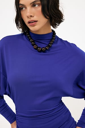 Blue Soft Line langärmeliges Oberteil mit Stehkragen