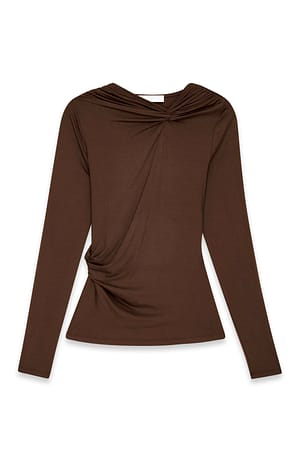Brown Soft Line topp med snoning