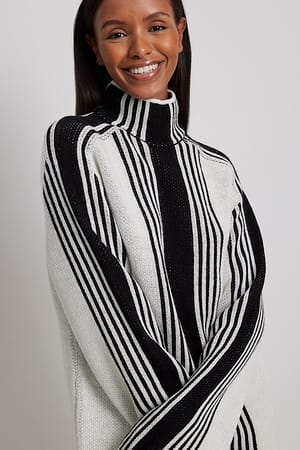 offwhite/black Soft Polo Wool Blend Sweater