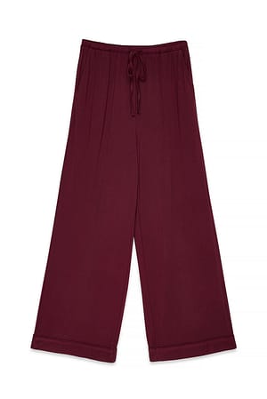 Burgundy Blød pyjamabukser