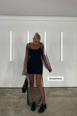 Sparkling Net Maxi Dress