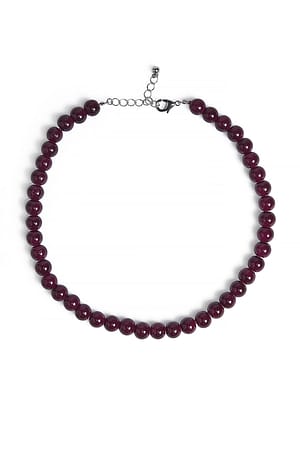 Burgundy Halskette mit Steinperle