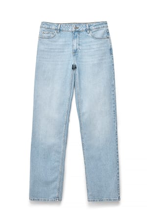 Light Blue Straight Low Waist Jeans