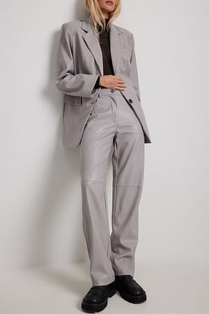 Straight PU Pants