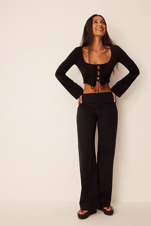 Black Pantalon droit