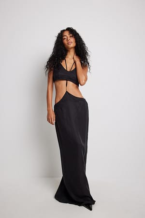 Black Jurk met bandjes en metalen details