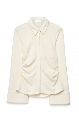 White Camisa estructurada con cuello