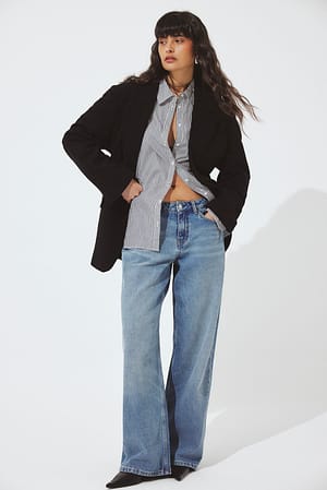 Light Blue Studio Low Waist Loose Jeans