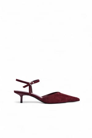 Burgundy Pumps i ruskind