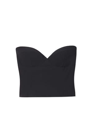 Black Top corsé con escote corazón