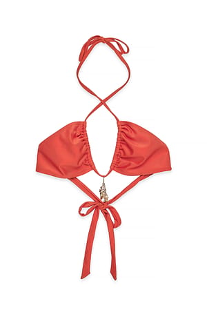 Burnt Orange Swim Hardware Detail Bikini Top