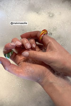 Orange Swirl Glass Ring