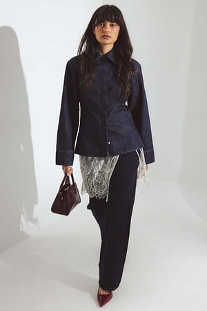 Rinse Wash Figursyet skjorte i denim