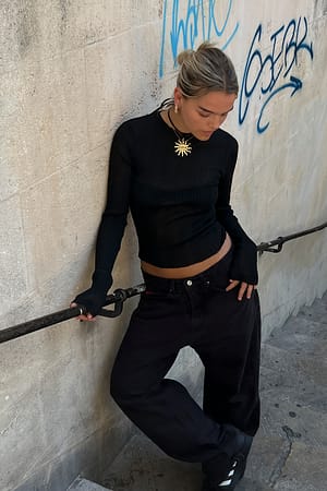 Thin Knit Long Sleeve Top