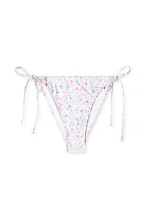 Small Pink Flowers Bikini-Höschen mit Schnürung
