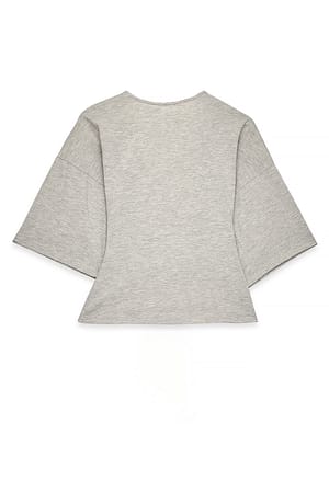 Grey Topp med knytning i ryggen