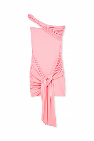 Pink Geschnürtes Minikleid