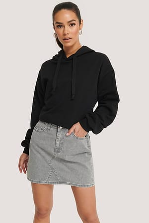 Gray Jupe Courte En Jean
