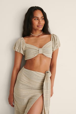 Beige Sett Med Topp Og Underdel