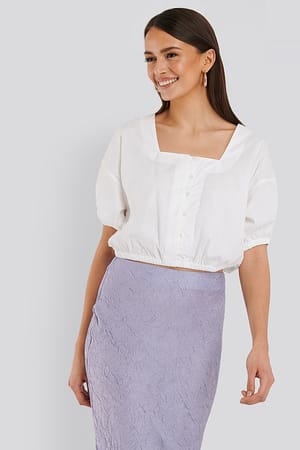 Ecru Cropped Top