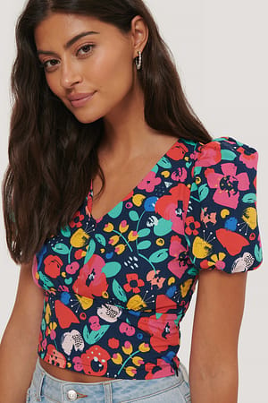Multicolor Flower Top