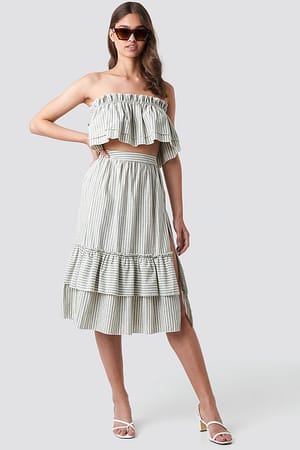 Gray Milla Striped Set