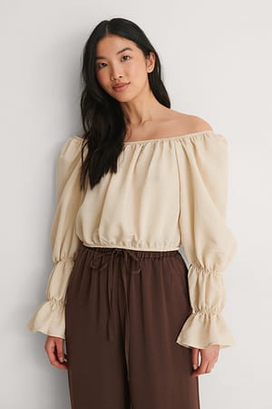 Stone Schulterfreie Bluse