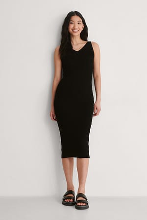 Black Mini-Jurk Met Bandjes