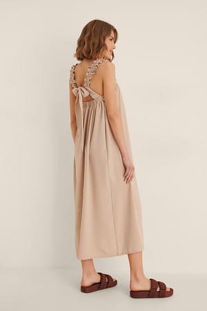 Stone Tie Detail Beach Dress