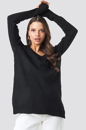 V-Neck Knitted Sweater