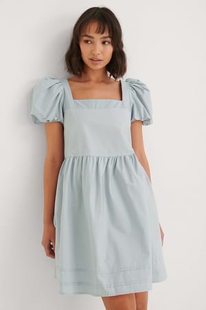 Gray Weit Geschnittenes Minikleid