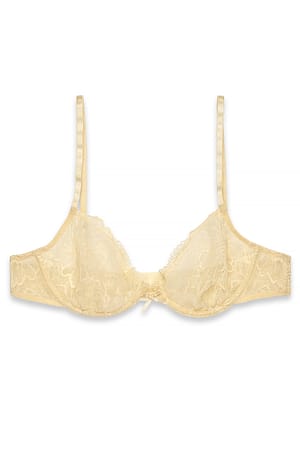 Dusty Yellow Bh met beugel en cut-outdetail