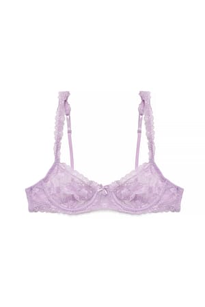 Dusty Lilac Gewatteerde kanten beha met beugel