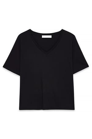 Black V-Neck Tee