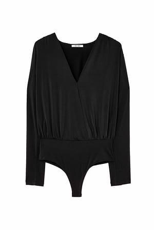 Black Body col V en jersey