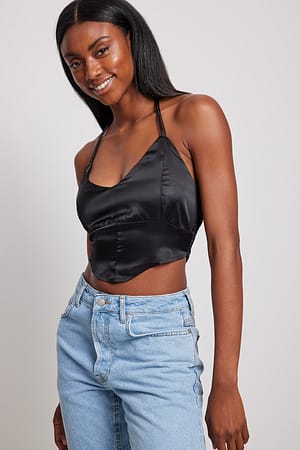 Black Top med stropdetalje
