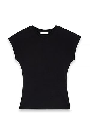 Black V-Neck Tee