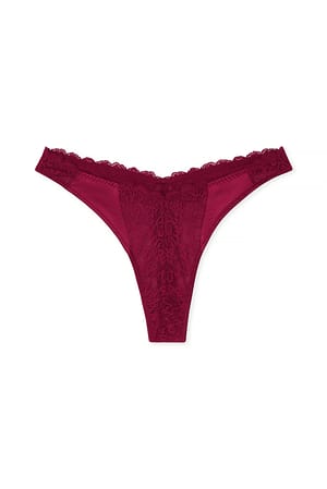 Burgundy Culotte en dentelle coupe en V
