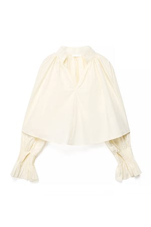 Offwhite V-neck Blouse