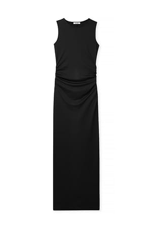 Black Maxikjole i jersey uten ermer