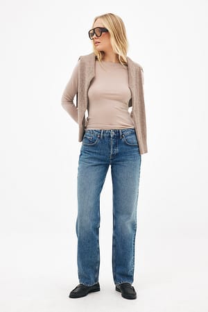 Light Blue Way gerade Jeans mit mittlerer Taille