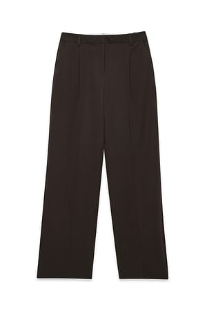 Brown Wide High Waist Suit Pants