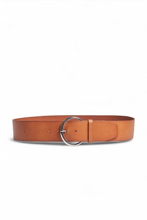 Brown Bredt belte i skinn