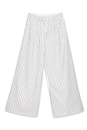 Cream/Black Pantalon taille haute