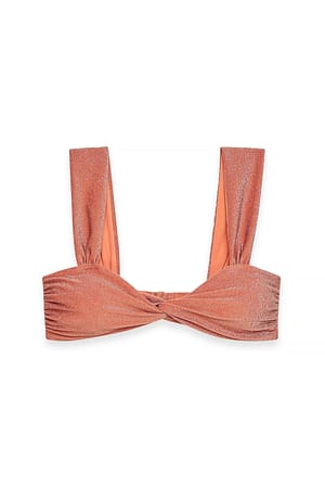 Apricot Top de bikini de tirantes anchos