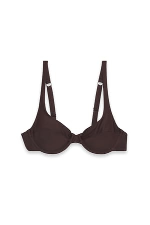 Brown Bikini-BH med brede stropper og bøyle