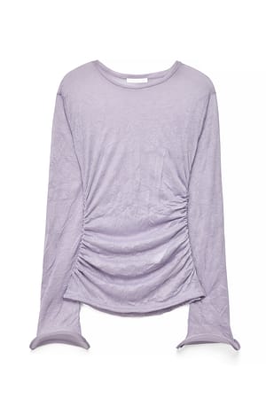 Lavender Wired Sleeve Jersey Top