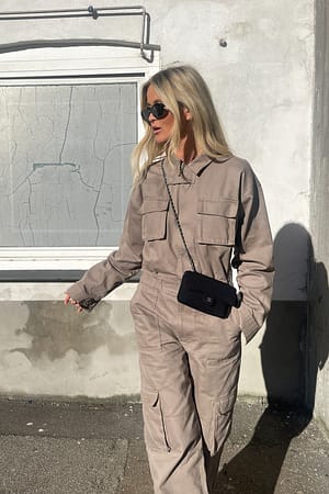 Dark Beige Jumpsuit