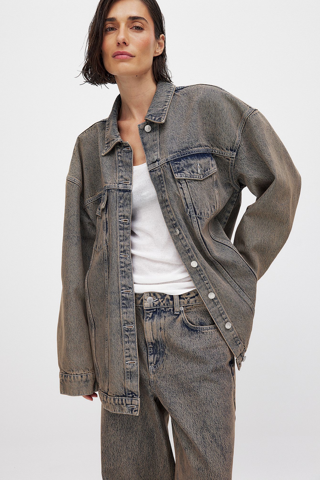 Vintage Blue Oversized denimjacka