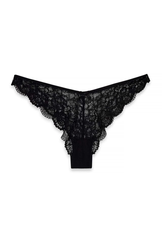 Black/Burgundy 2er-Pack V-förmige Brasilianische Tangas